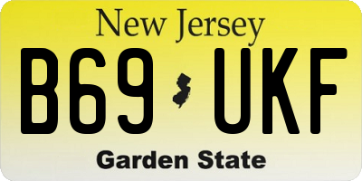 NJ license plate B69UKF