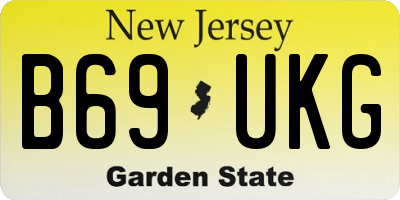NJ license plate B69UKG