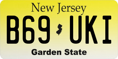 NJ license plate B69UKI