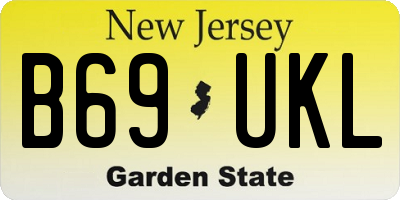NJ license plate B69UKL