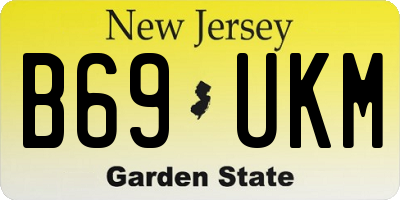 NJ license plate B69UKM