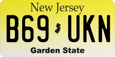 NJ license plate B69UKN