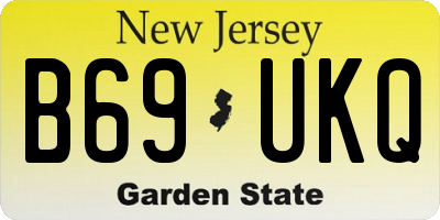 NJ license plate B69UKQ