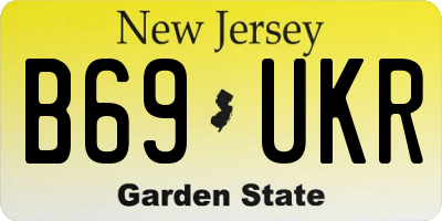NJ license plate B69UKR
