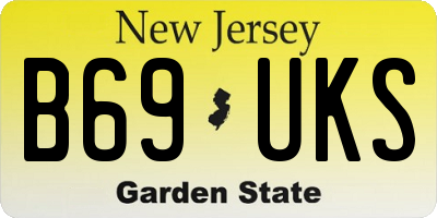 NJ license plate B69UKS