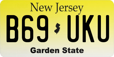 NJ license plate B69UKU
