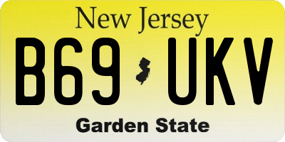 NJ license plate B69UKV