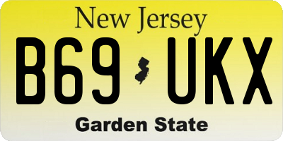 NJ license plate B69UKX