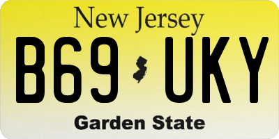 NJ license plate B69UKY