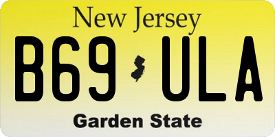 NJ license plate B69ULA