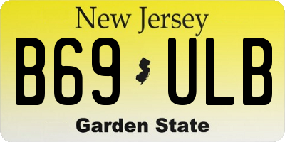 NJ license plate B69ULB