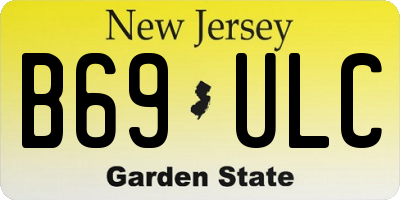 NJ license plate B69ULC
