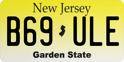 NJ license plate B69ULE