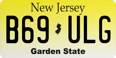 NJ license plate B69ULG