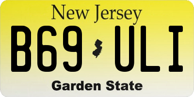 NJ license plate B69ULI