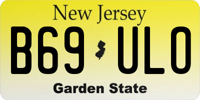 NJ license plate B69ULO