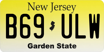 NJ license plate B69ULW