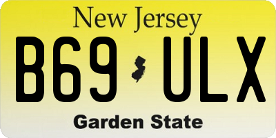 NJ license plate B69ULX