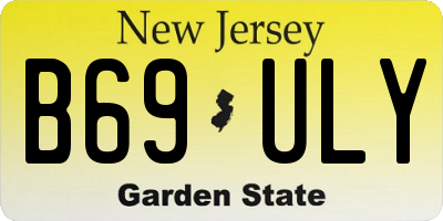 NJ license plate B69ULY