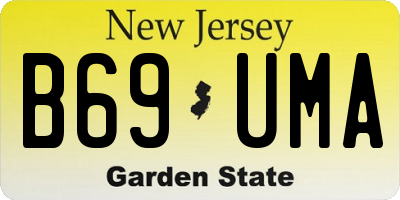 NJ license plate B69UMA