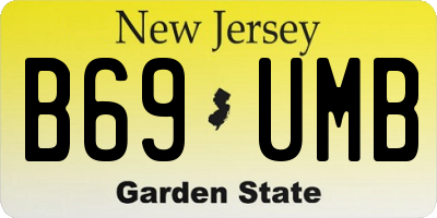 NJ license plate B69UMB