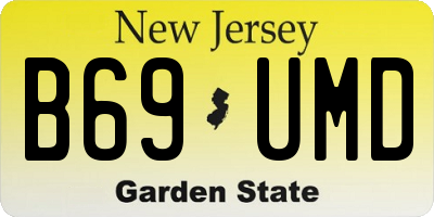 NJ license plate B69UMD