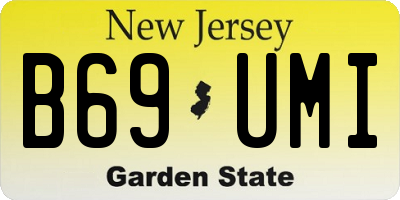NJ license plate B69UMI