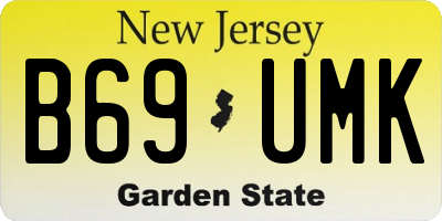 NJ license plate B69UMK