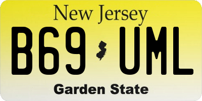 NJ license plate B69UML