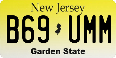 NJ license plate B69UMM