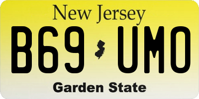 NJ license plate B69UMO