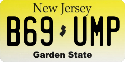 NJ license plate B69UMP