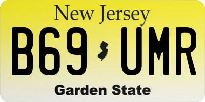 NJ license plate B69UMR