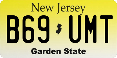 NJ license plate B69UMT