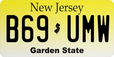 NJ license plate B69UMW