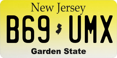 NJ license plate B69UMX