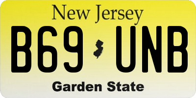 NJ license plate B69UNB