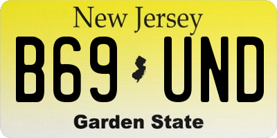 NJ license plate B69UND