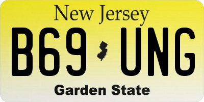 NJ license plate B69UNG