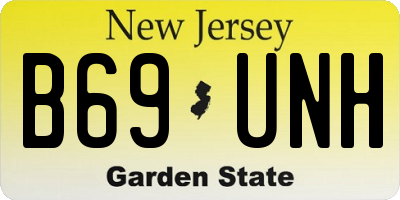 NJ license plate B69UNH