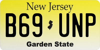 NJ license plate B69UNP