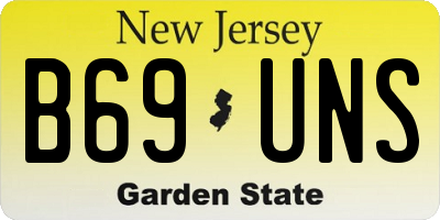 NJ license plate B69UNS