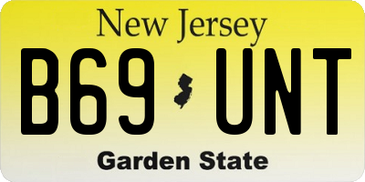 NJ license plate B69UNT