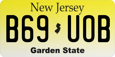 NJ license plate B69UOB
