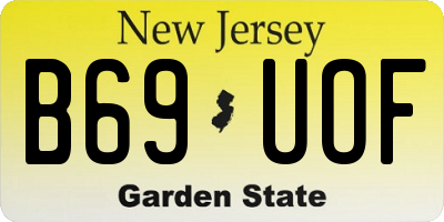 NJ license plate B69UOF