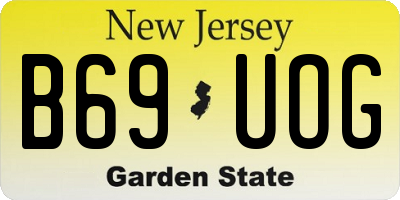 NJ license plate B69UOG