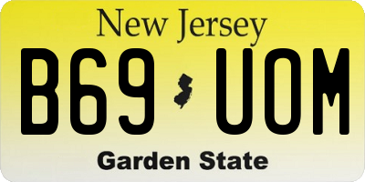 NJ license plate B69UOM