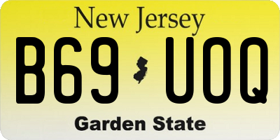 NJ license plate B69UOQ