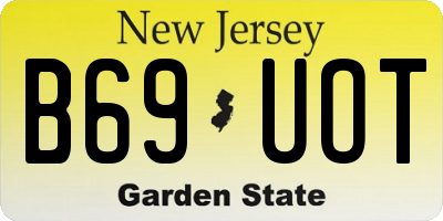 NJ license plate B69UOT
