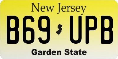 NJ license plate B69UPB